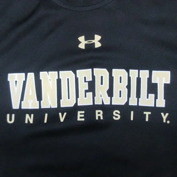 VANDERBILT COMMODORES UNDER ARMOUR T-SHIRT BLACK Sz SMALL, S - Picture 2 of 4